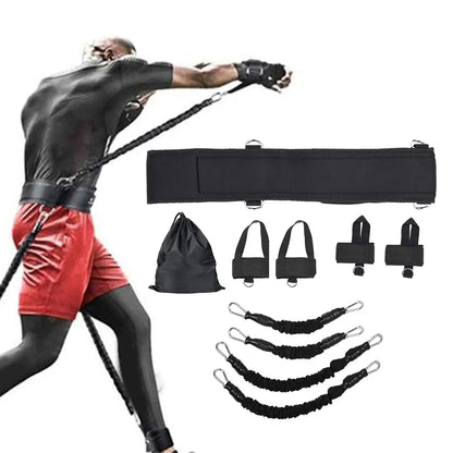 Boxing Resistance Bands Exercise Bands Adjustable Waist Strap Trainer Workout Band for Agility Resistance Training MMA