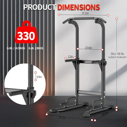 Power Tower Pull Up Dip Bar For Home Gym Multi-Functional adjustable .